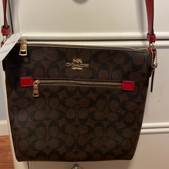 Rowan File Bag Signature Coach NWT - Picture 3 of 8